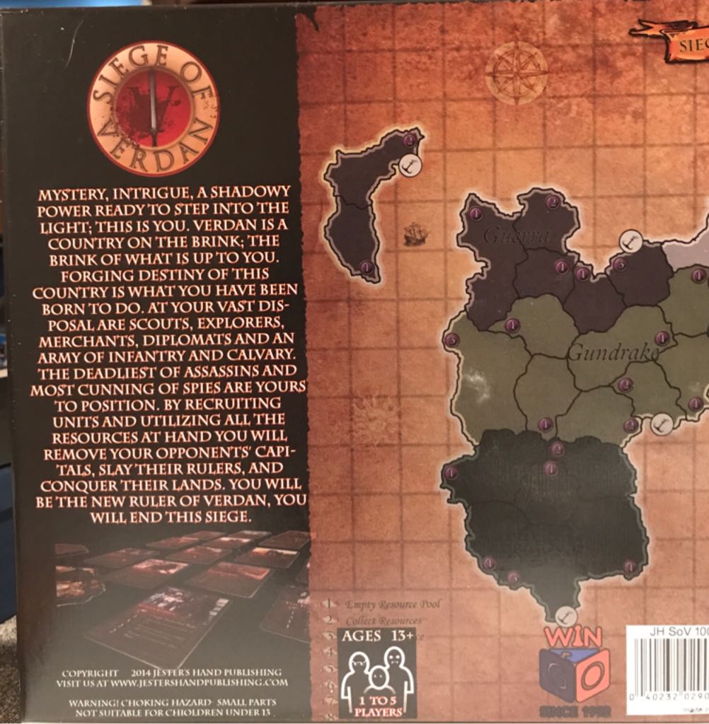 Siege of Verdan  (1 to 5) board game collectible [Barcode 040232029066] - Main Image 2