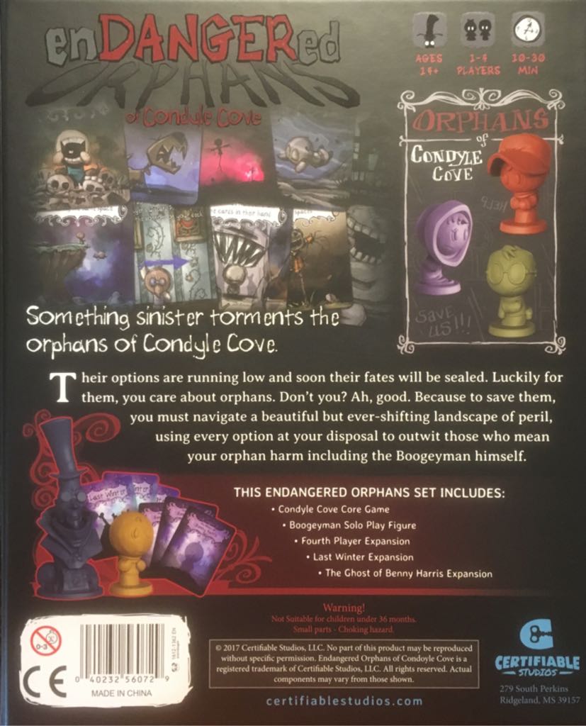 Endangered Orphans of Condyle Cove  (1-4) board game collectible [Barcode 040232560729] - Main Image 2