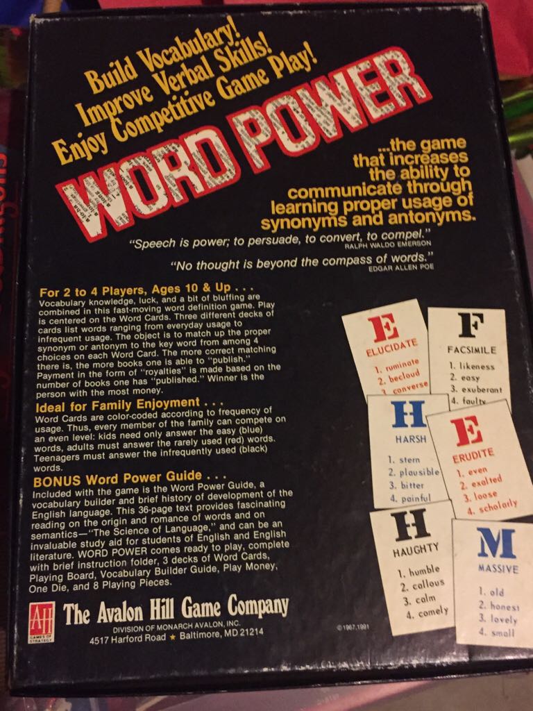 Word Power  (2+) board game collectible [Barcode 045708008019] - Main Image 2