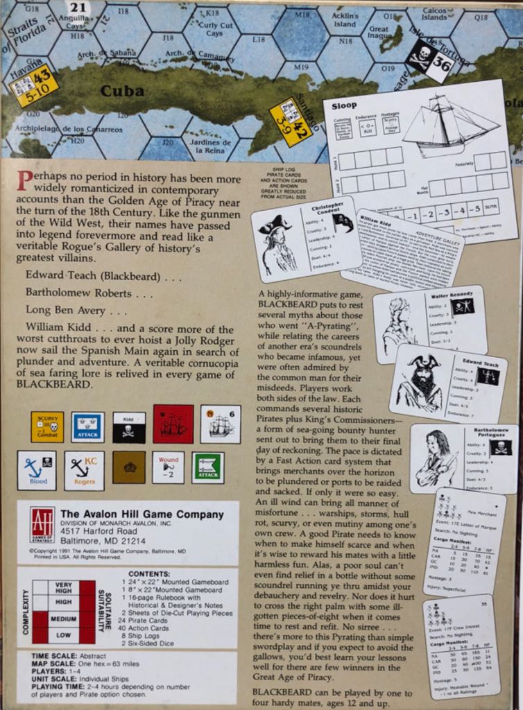 Blackbeard  (1-4) board game collectible [Barcode 045708008873] - Main Image 2