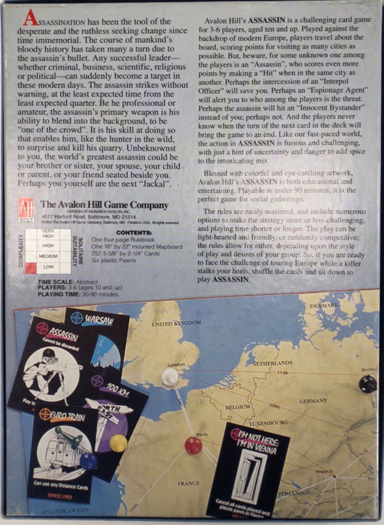 Assassin  (3-6) board game collectible [Barcode 045708064466] - Main Image 2