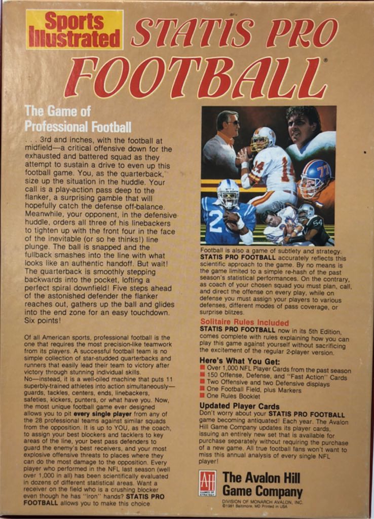 Status Pro Football  (1+) board game collectible [Barcode 045708092506] - Main Image 2