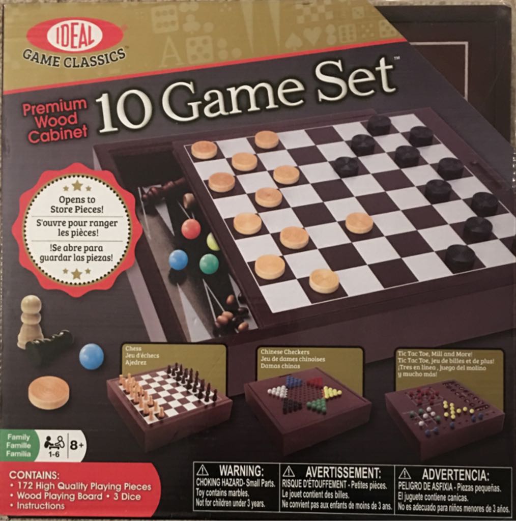Premium Wood Cabinet 10 Game Set  (1-6) board game collectible [Barcode 045802573703] - Main Image 1