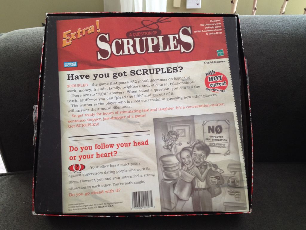 A Question Of Scruples  (4-12) board game collectible [Barcode 016930478871] - Main Image 2