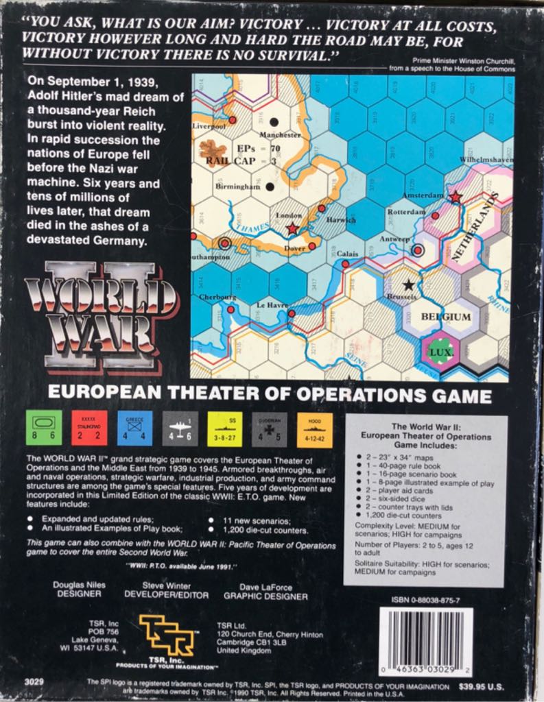 World War II: European Theater  (2-5) board game collectible [Barcode 046363030292] - Main Image 2