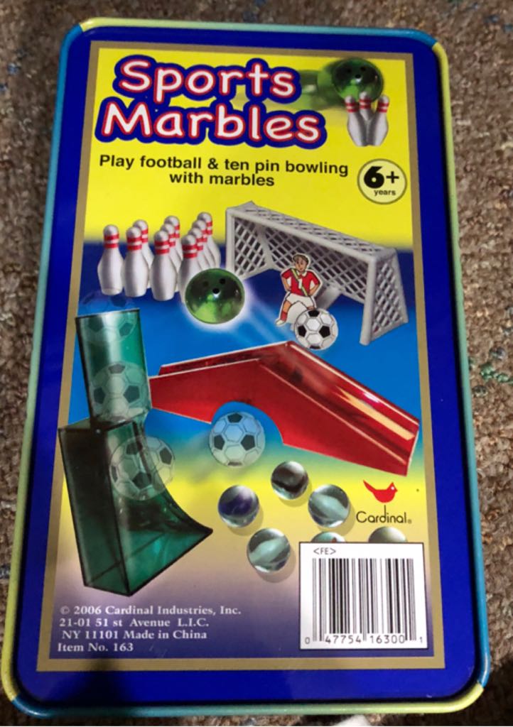 Sport Marbles Play Set  board game collectible [Barcode 047754163001] - Main Image 2