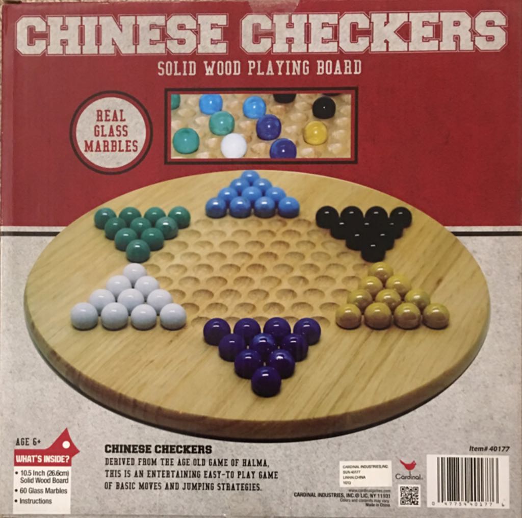 Chinese Checkers  (2-6) board game collectible [Barcode 047754401776] - Main Image 2