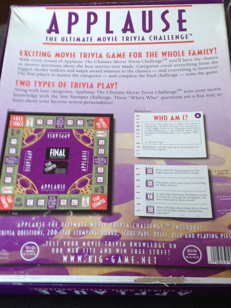 Applause  (2-6) board game collectible [Barcode 018053991237] - Main Image 2