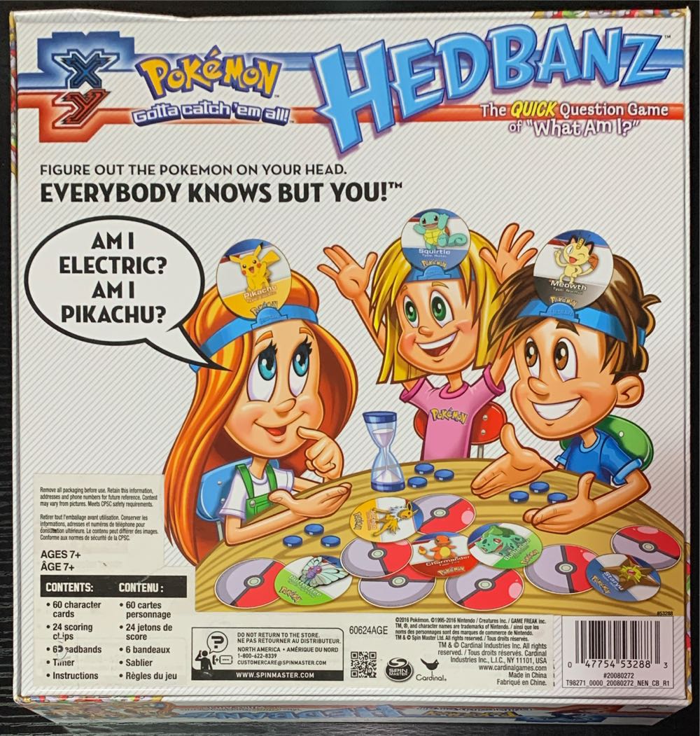 Hedbanz: Pokémon X Y  (2-6) board game collectible [Barcode 047754532883] - Main Image 2