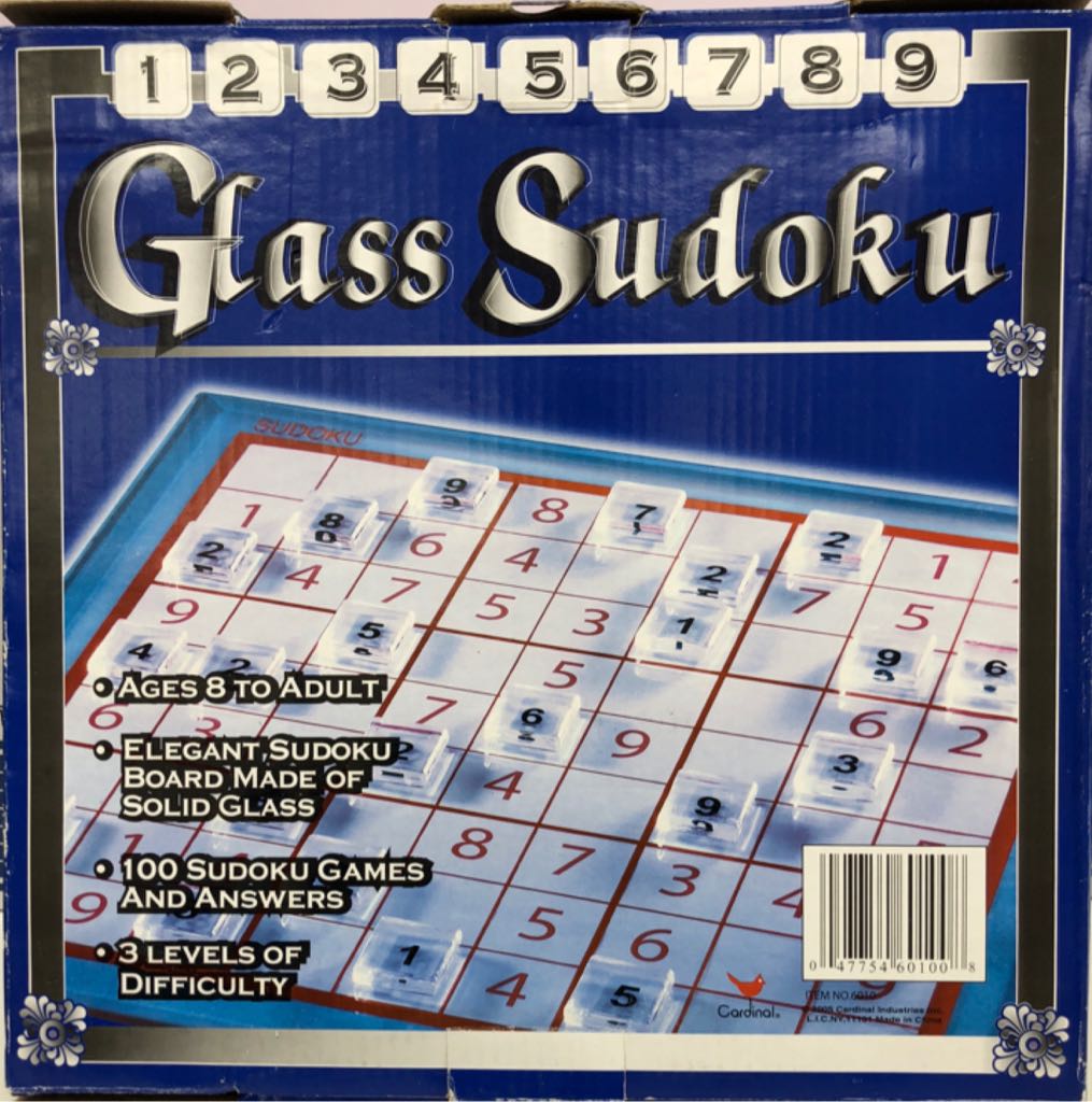 Glass Sudoku  (1) board game collectible [Barcode 047754601008] - Main Image 2
