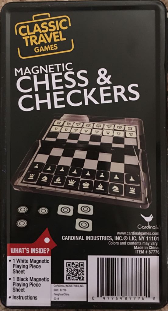 Magnetic Chess & Checkers  (2) board game collectible [Barcode 047754877762] - Main Image 2