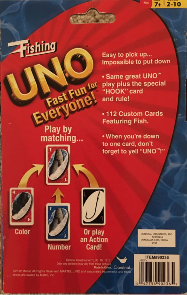 UNO : Fishing  (2-10) board game collectible [Barcode 047754902365] - Main Image 2