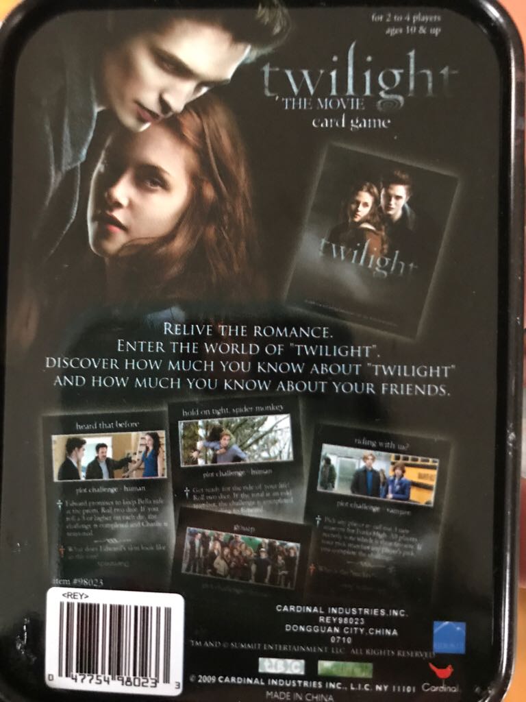 Cards: Twilight The Movie  (2-4) board game collectible [Barcode 047754980233] - Main Image 2
