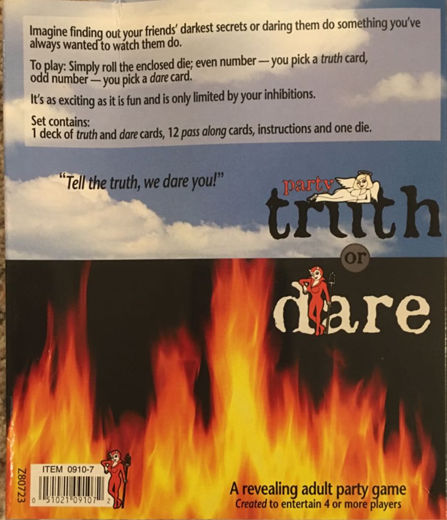 Truth Or Dare  board game collectible [Barcode 051021091072] - Main Image 2