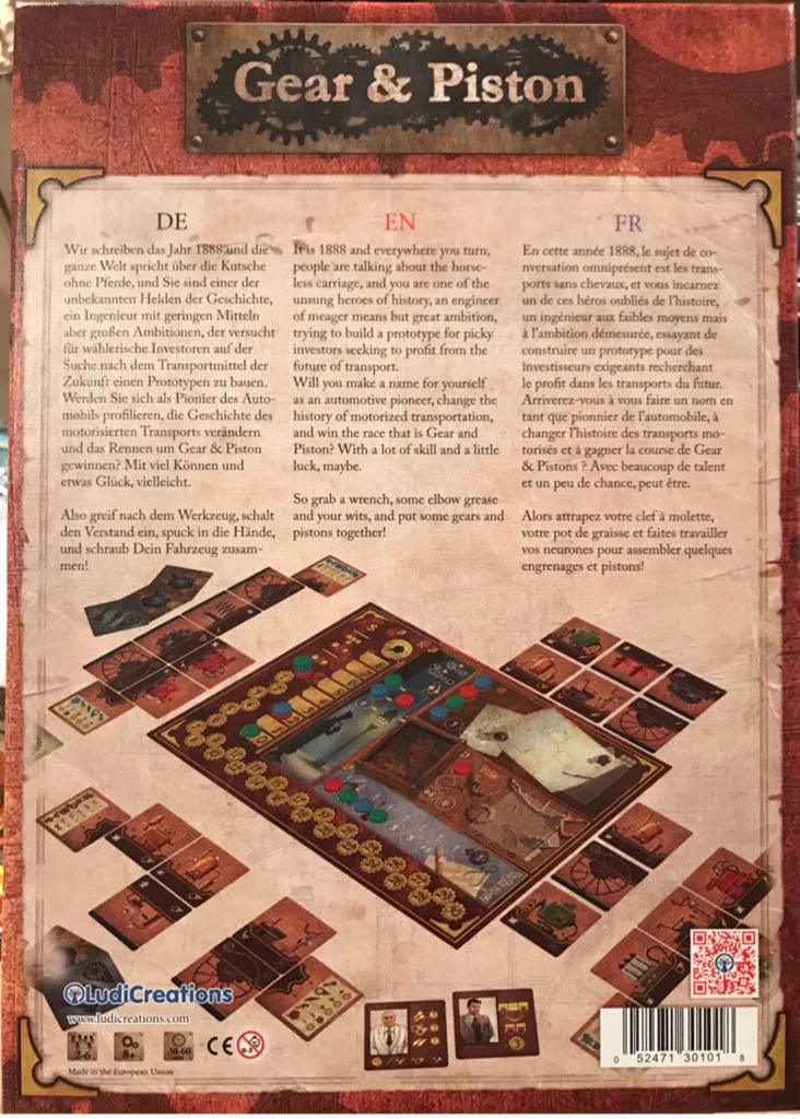 Gear & Piston  (2 to 6) board game collectible [Barcode 052471301018] - Main Image 2