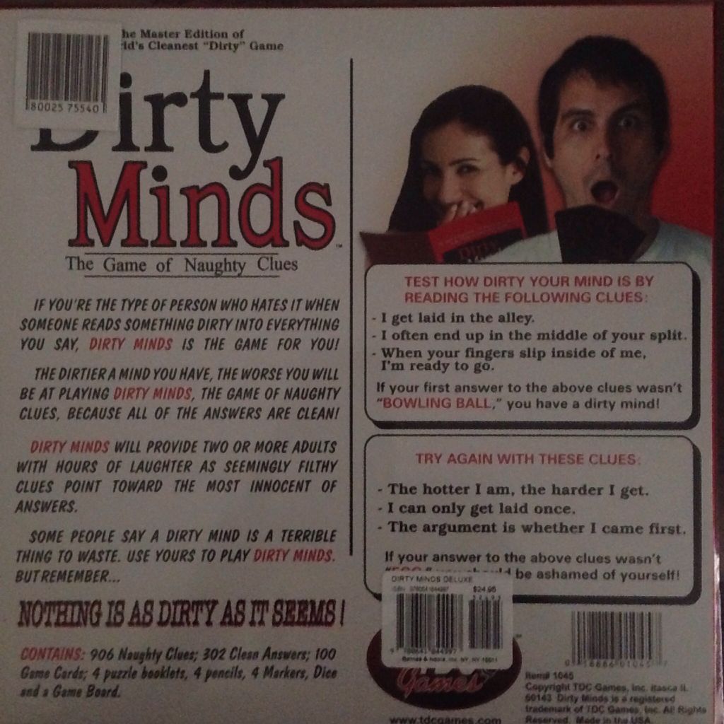 Dirty Minds  (2+) board game collectible [Barcode 018886010457] - Main Image 2
