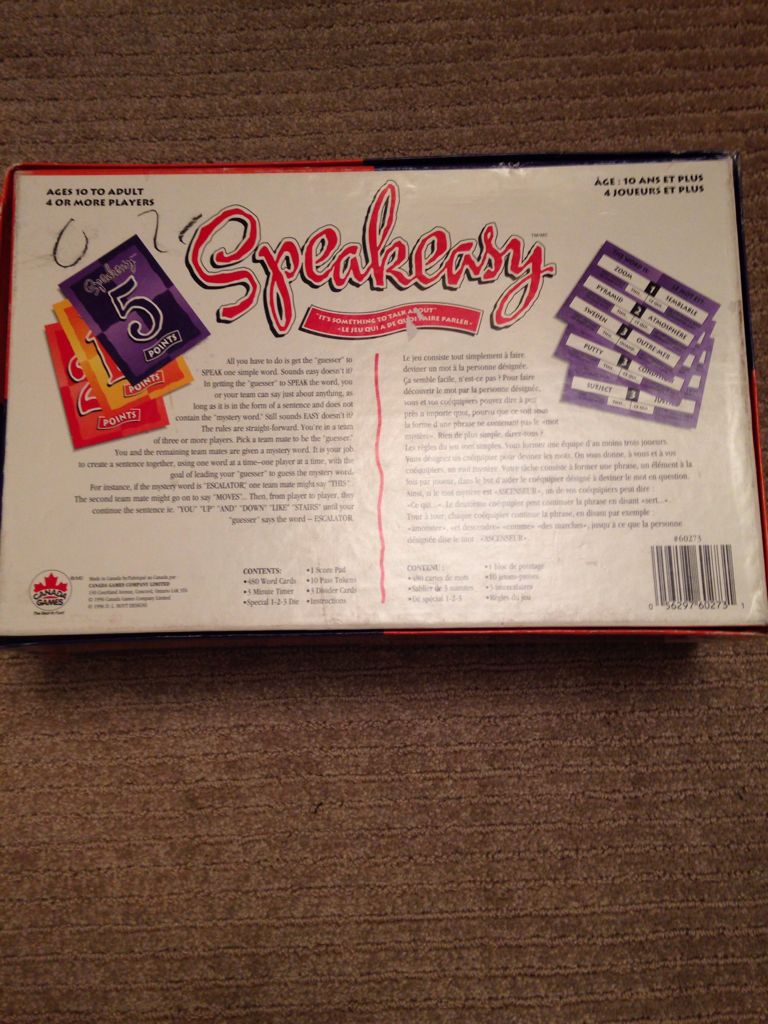 Speakeasy  (4+) board game collectible [Barcode 056297602731] - Main Image 2