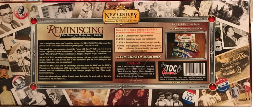 Reminiscing  board game collectible [Barcode 018886013205] - Main Image 2