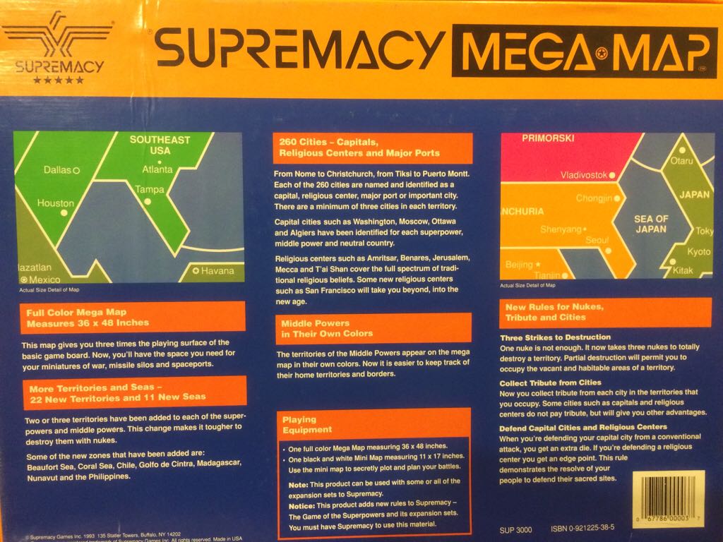 Supremacy Mega Map  board game collectible [Barcode 067786000037] - Main Image 2