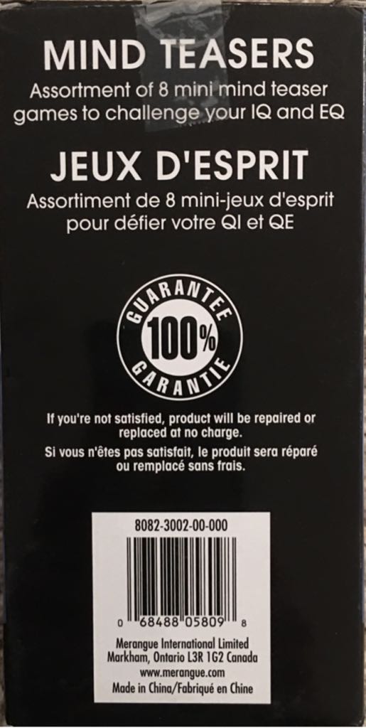 Mind Teasers  (1) board game collectible [Barcode 068488058098] - Main Image 2