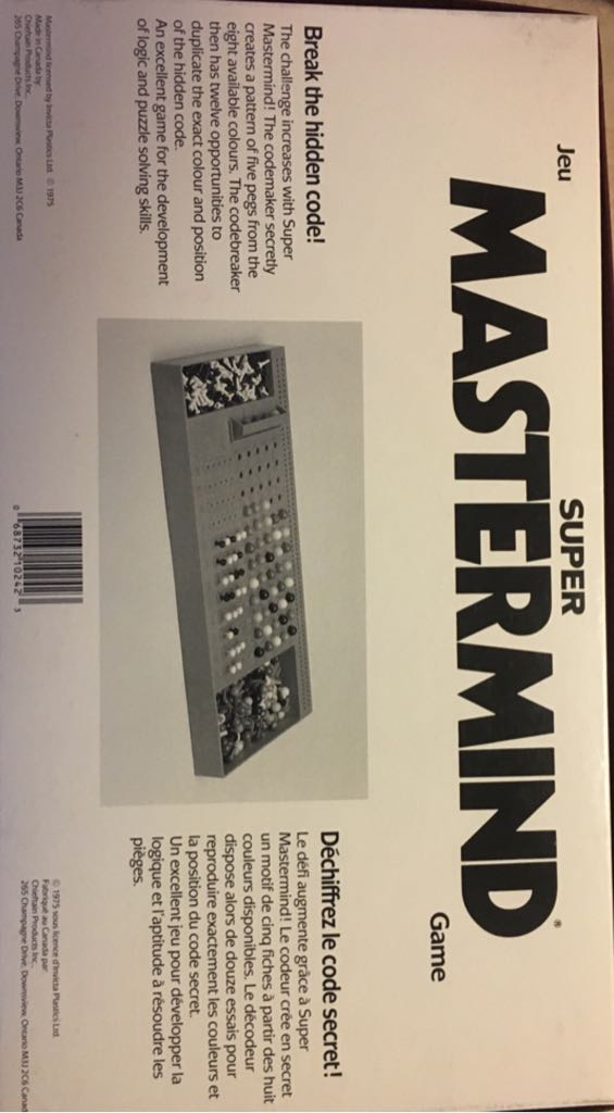 Super Mastermind  board game collectible [Barcode 068732102423] - Main Image 2