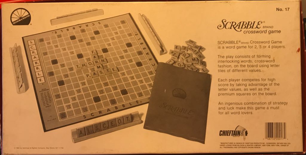 Scrabble Brand Crossword Game  (2-4) board game collectible [Barcode 068732200174] - Main Image 2