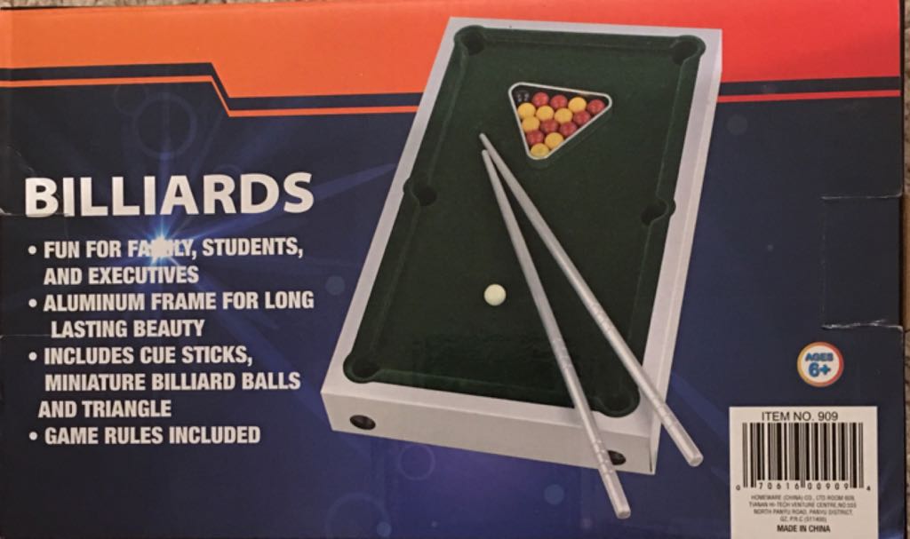 Billiards  (1-2) board game collectible [Barcode 070616009094] - Main Image 2