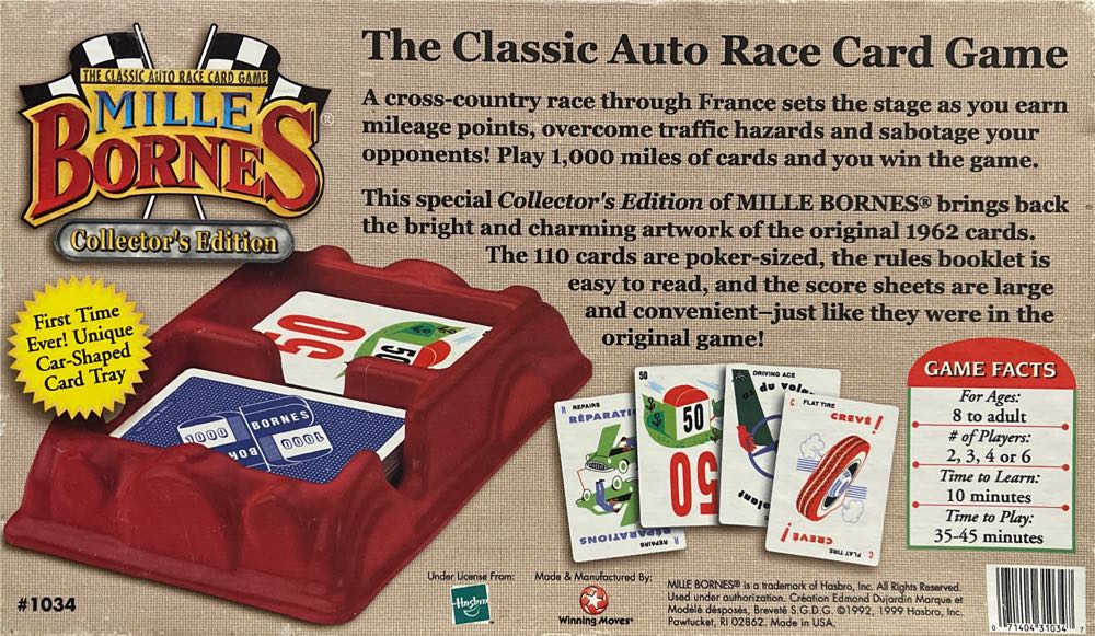Mille Bornes: Collector’s Edition  (2-6) board game collectible [Barcode 071404310347] - Main Image 2