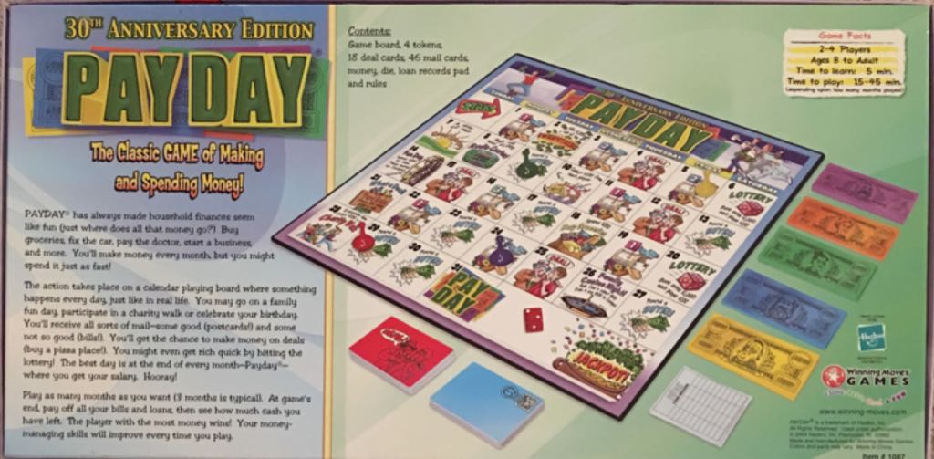 Payday - 30th Anniversary Edition  (2-4) board game collectible [Barcode 071404310873] - Main Image 2