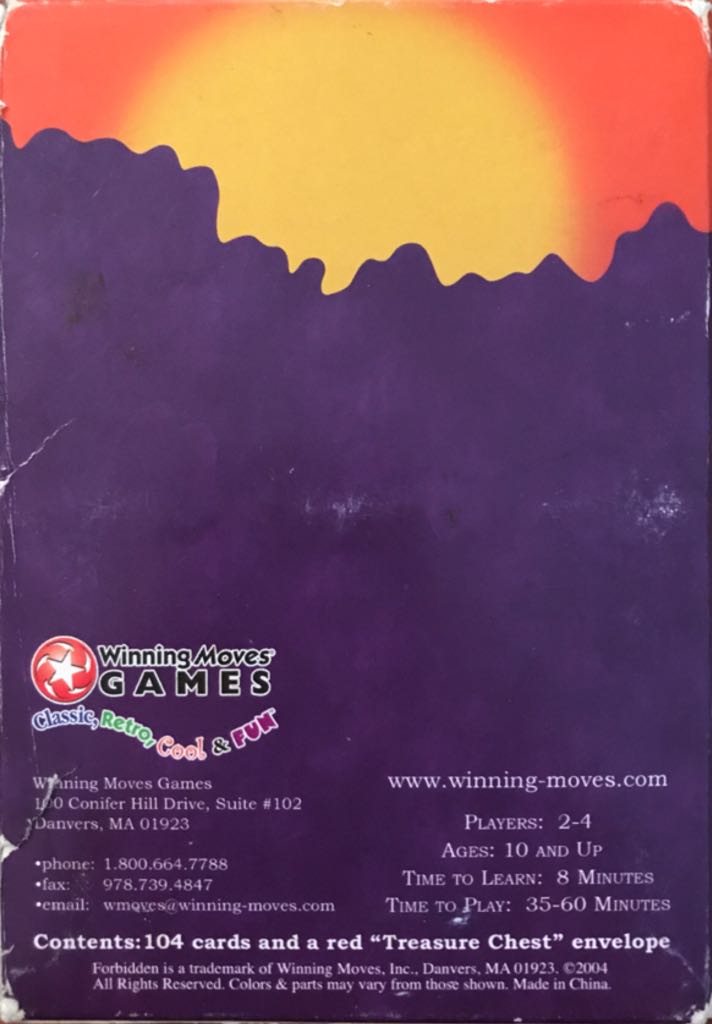 Forbidden  (2-4) board game collectible [Barcode 071404310897] - Main Image 2