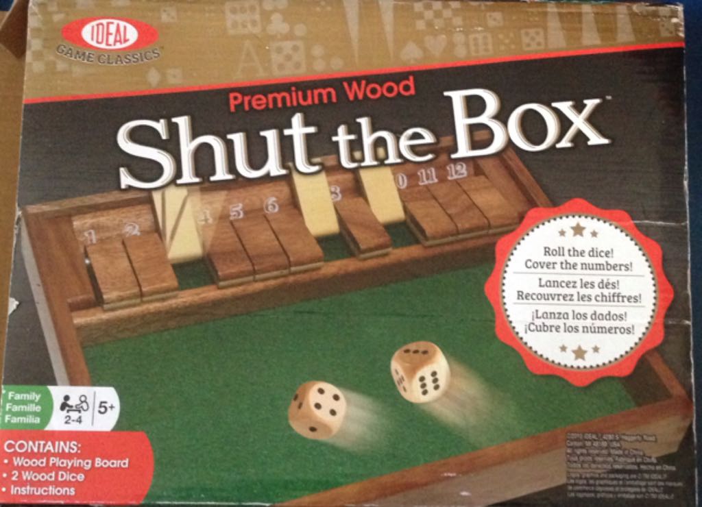 Shut The Box  (2-4) board game collectible [Barcode 071547366003] - Main Image 2