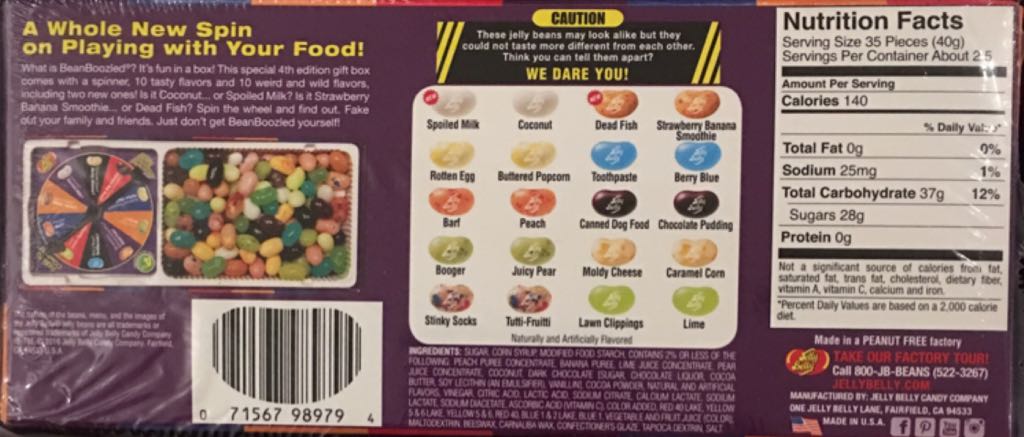 Bean Boozled : 4th Edition Refill  board game collectible [Barcode 071567989794] - Main Image 2