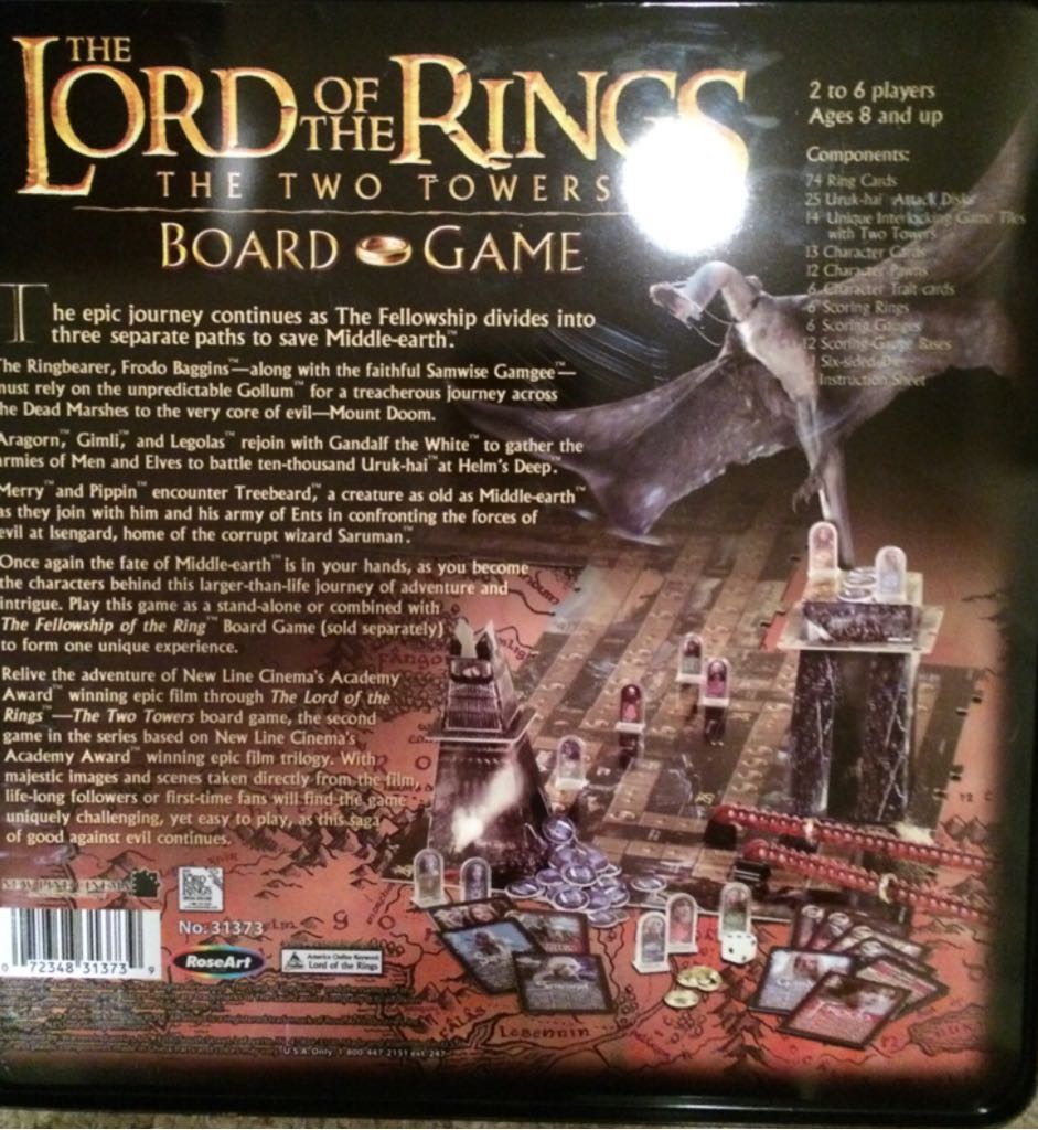 Lord of The Rings: The Two Towers In Tin  (2-6) board game collectible [Barcode 072348313739] - Main Image 2