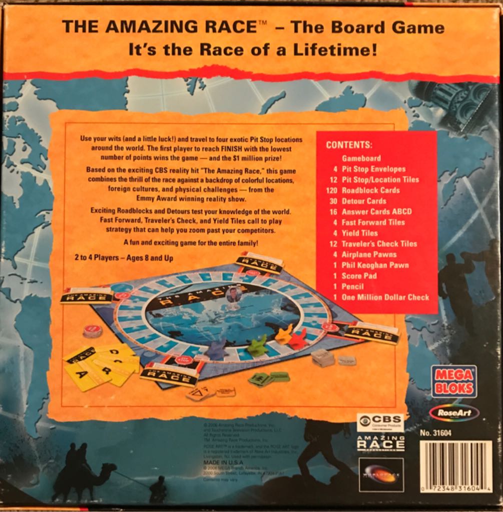 Amazing Race The Board Game, The  (2-4) board game collectible [Barcode 072348316044] - Main Image 2