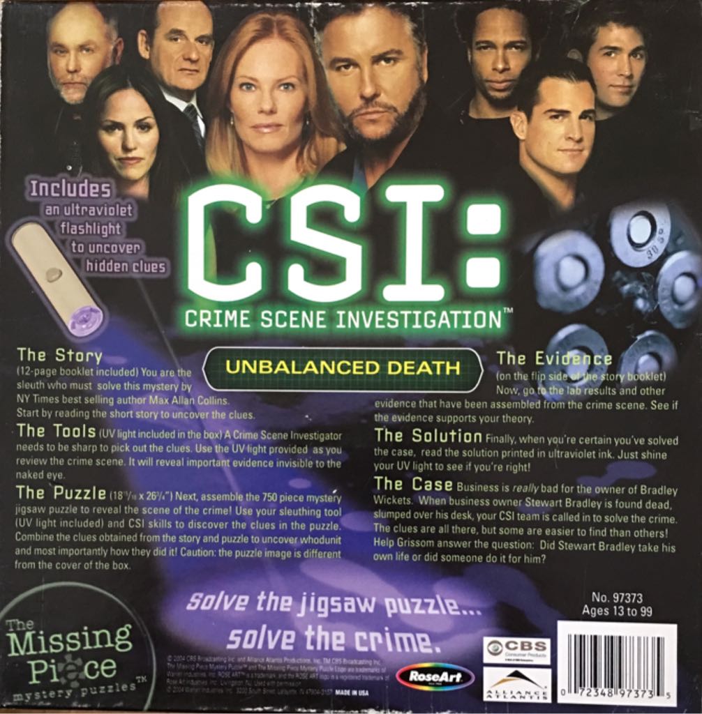 CSI: Everybody Loves Somebody Sometime  (1+) board game collectible [Barcode 072348973735] - Main Image 2