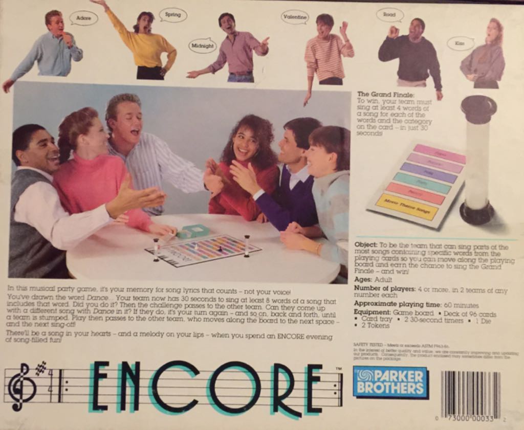Encore  (2-10) board game collectible [Barcode 073000000332] - Main Image 2