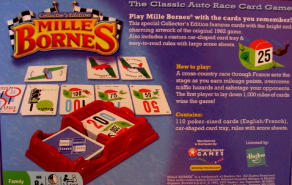 Mille Bornes  (2-4 Or 6) board game collectible [Barcode 073000007102] - Main Image 2