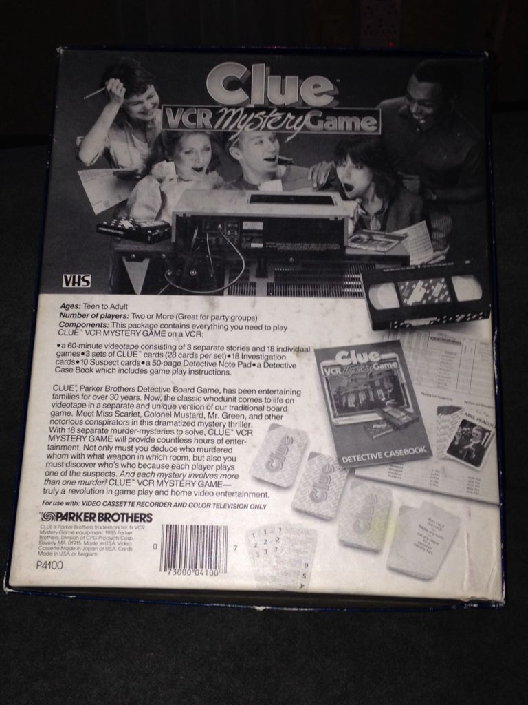 Clue: VCR Mystery Game  (2+) board game collectible [Barcode 073000041007] - Main Image 2