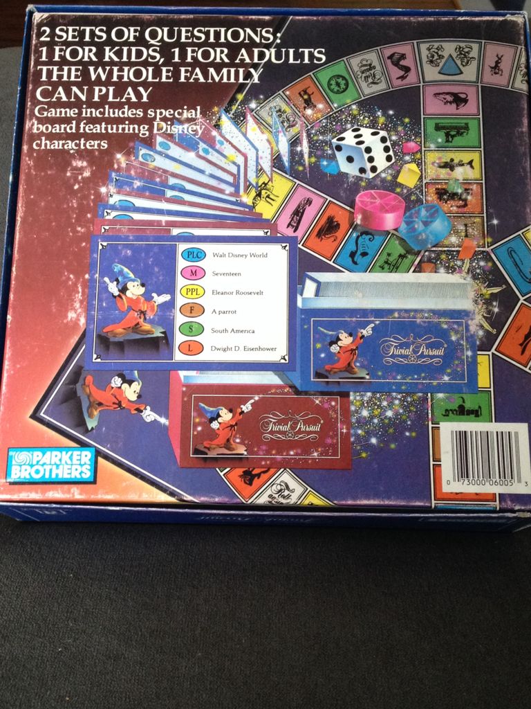 Trivial Pursuit: Disney Edition  (2-24) board game collectible [Barcode 073000060053] - Main Image 2
