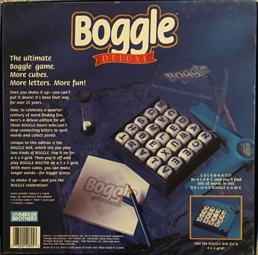 Boggle Deluxe  (1-8) board game collectible [Barcode 073000408053] - Main Image 2