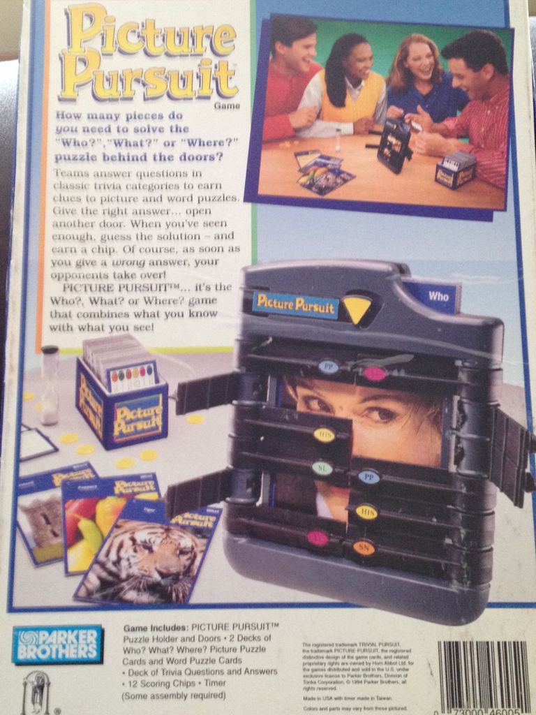 Picture Pursuit  (2-6) board game collectible [Barcode 073000460051] - Main Image 2