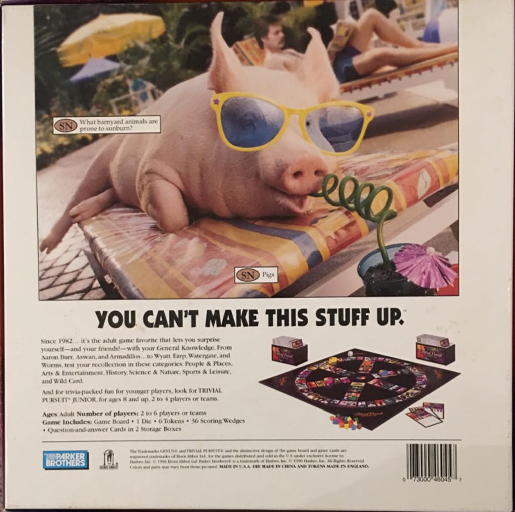 Trivial Pursuit 4  (Teams or 2-6) board game collectible [Barcode 073000460457] - Main Image 2