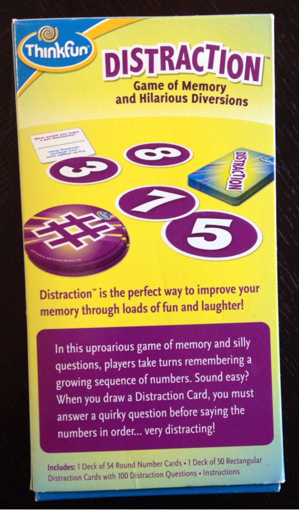 Distraction  (2+) board game collectible [Barcode 019275015145] - Main Image 2