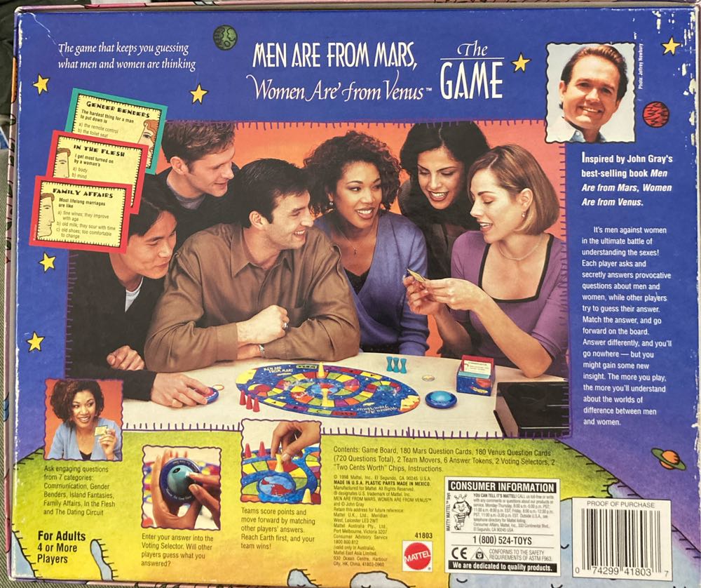 Men Are From Mars, Women Are From Venus  (4) board game collectible [Barcode 074299418037] - Main Image 2
