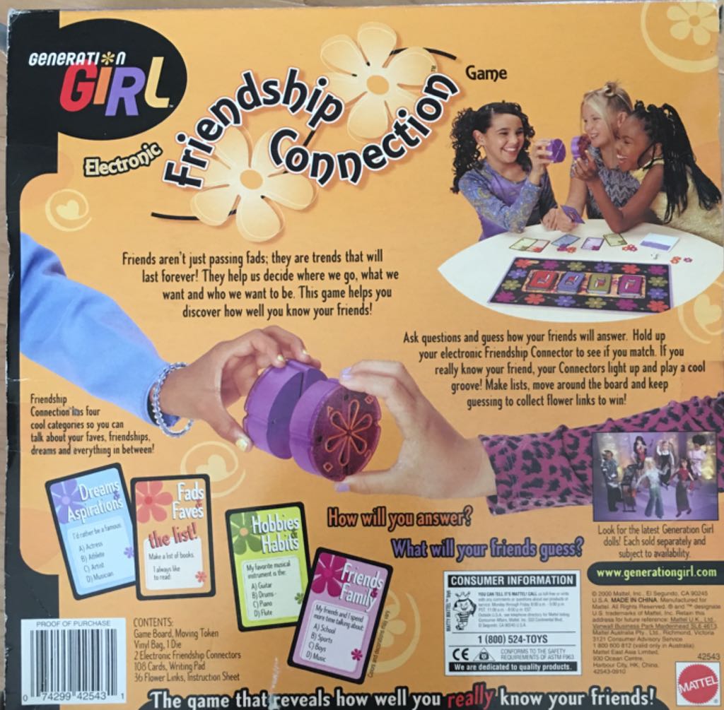 Generation Girl : Electronic Friendship Connection  (2-6) board game collectible [Barcode 074299425431] - Main Image 2
