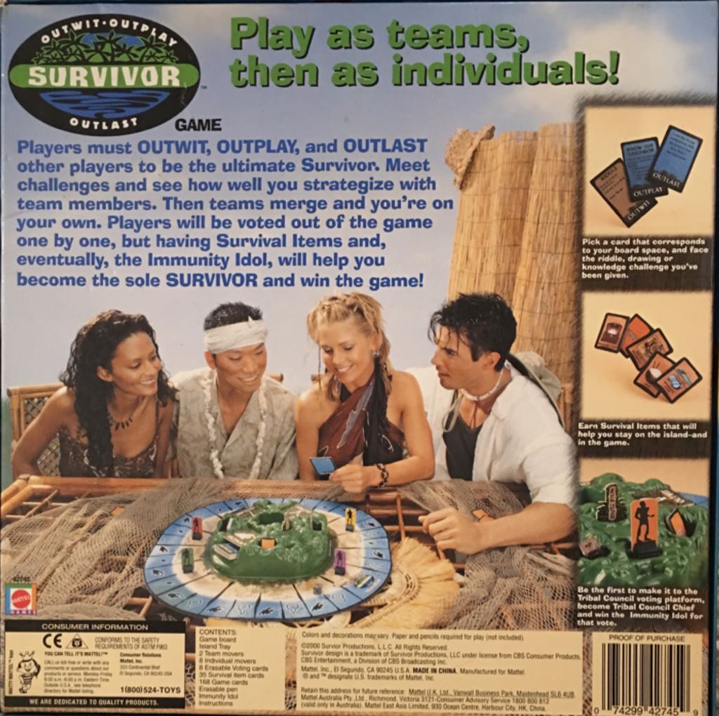 Survivor: Outwit Outplay Outlast  (4-8) board game collectible [Barcode 074299427459] - Main Image 2