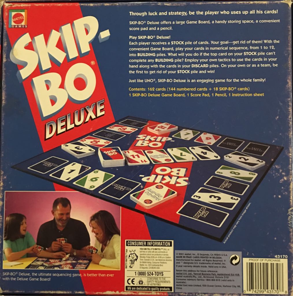 Skip-Bo Deluxe  (2-4) board game collectible [Barcode 074299431708] - Main Image 2