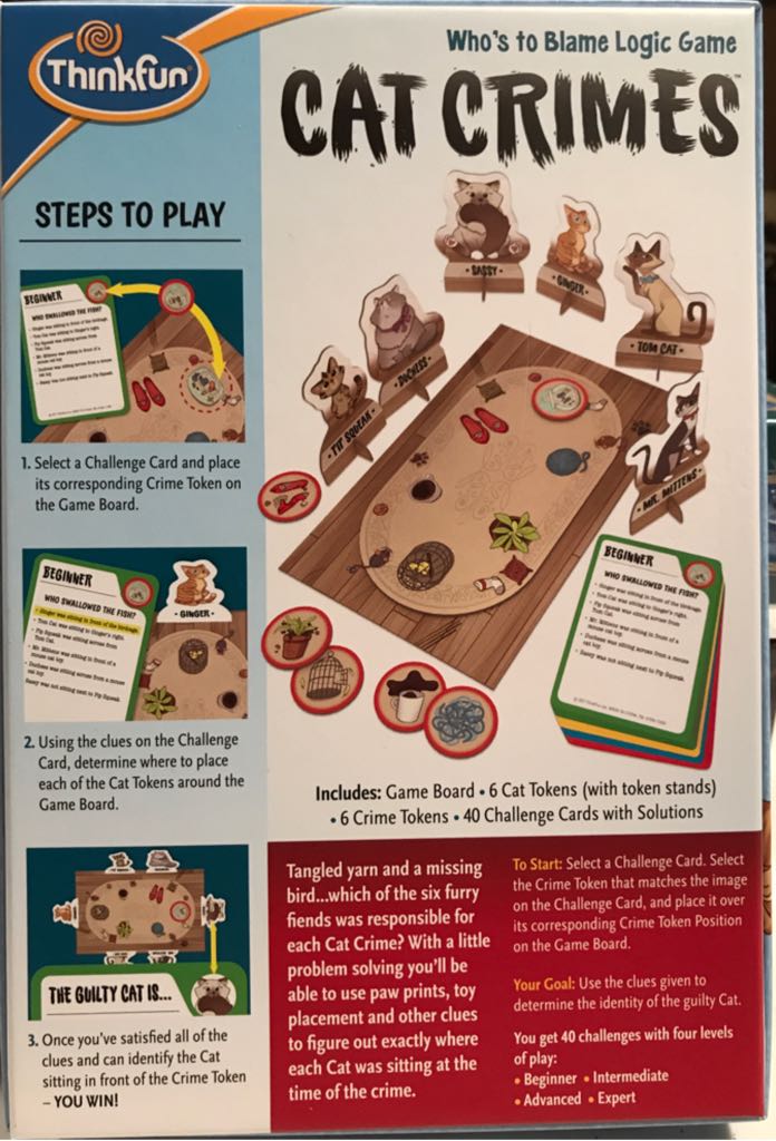 Cat Crimes  (1) board game collectible [Barcode 019275015503] - Main Image 2