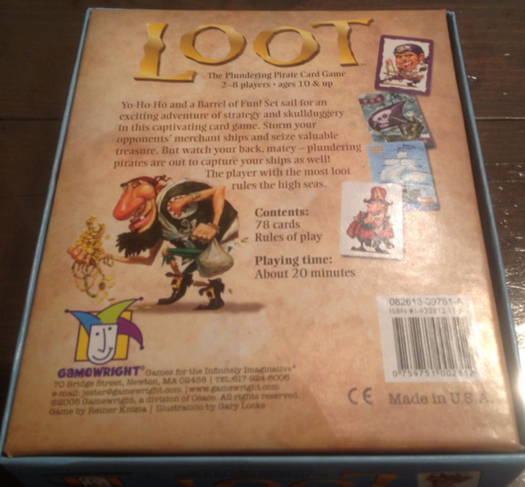 Loot Card Game  (2-4) board game collectible [Barcode 0759751002312] - Main Image 2