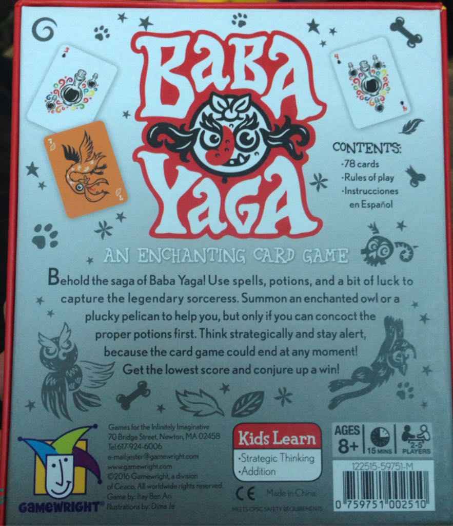 Baba Yaga, An Enchanting Card Game  (2-5) board game collectible [Barcode 0759751002510] - Main Image 2
